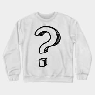 Question Mark Black Crewneck Sweatshirt